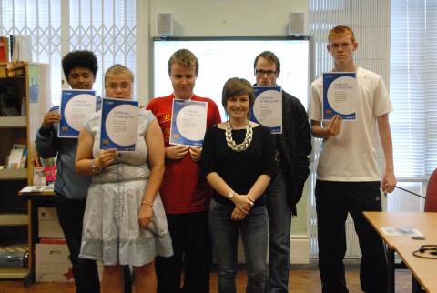 Community Reporters with their certificates