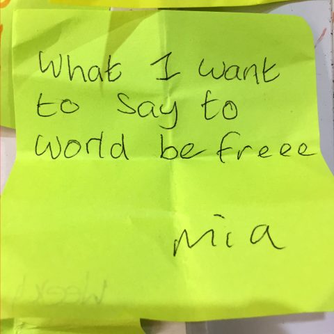 What I want to say to world be free